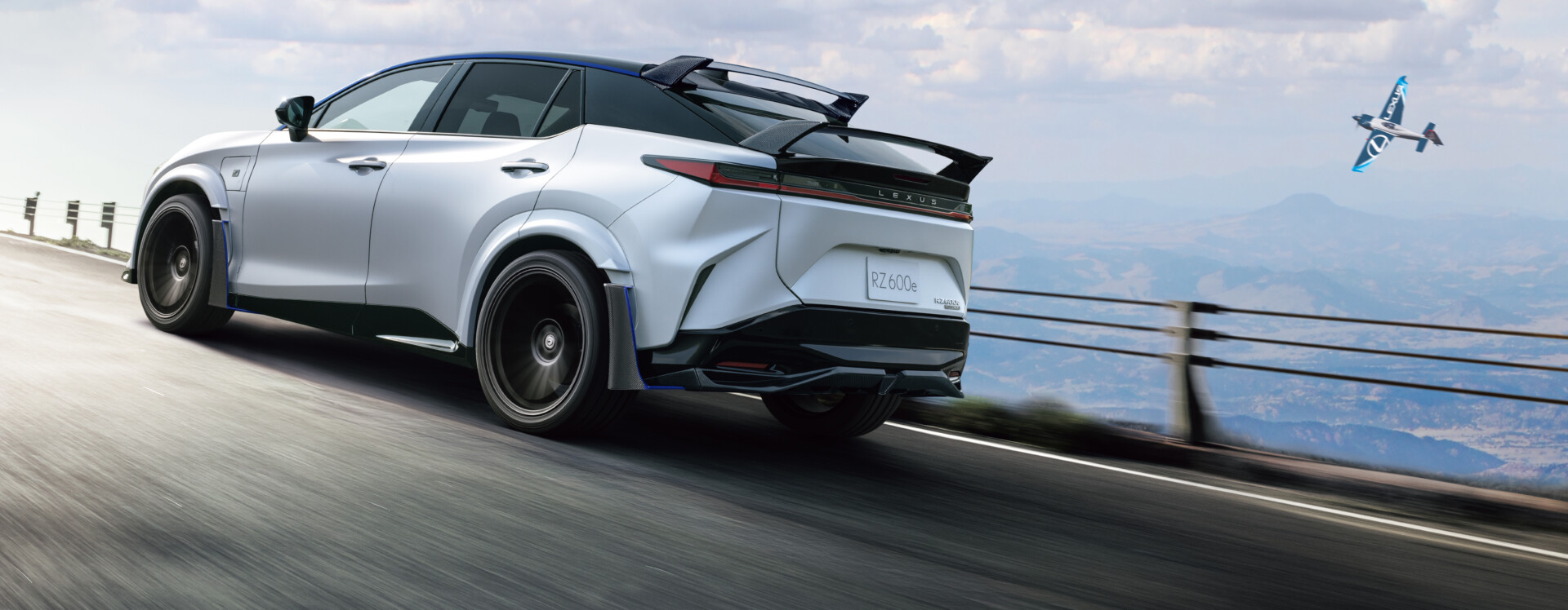 That's a serious back end for the new Lexus RX 600e F Sport Performance—image vis Lexus media room.