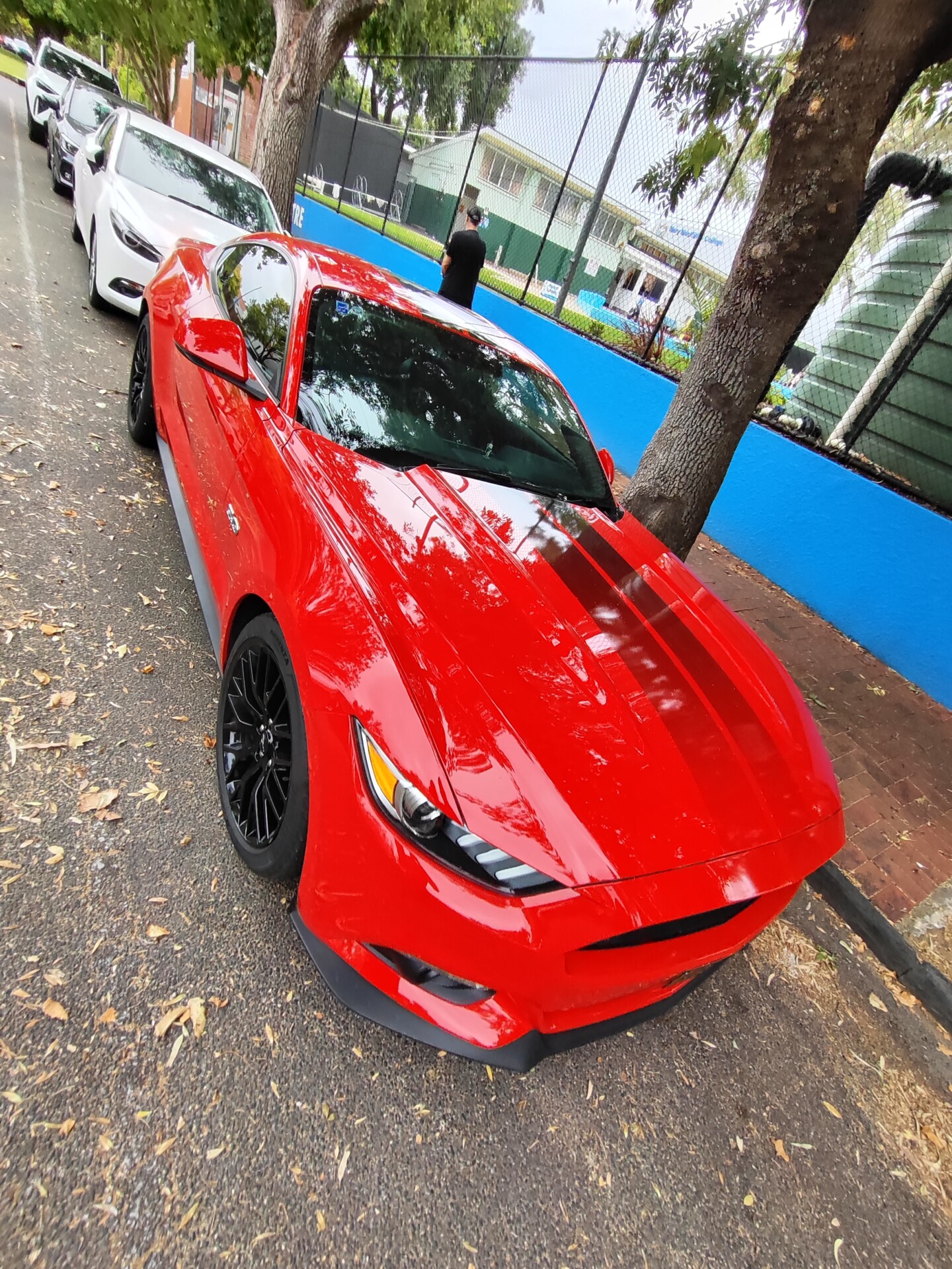 The competition looks pretty good in Red. Ford Mustang FM